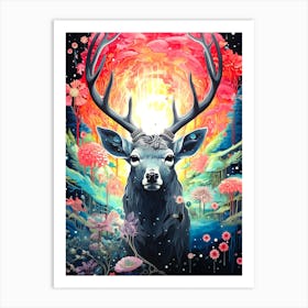 Deer In The Forest 1 Art Print