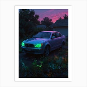 Glow In The Dark Car Art Print