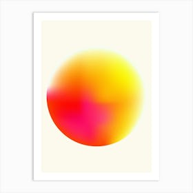 Abstarct Sphere Yellow And Orange 1 Art Print