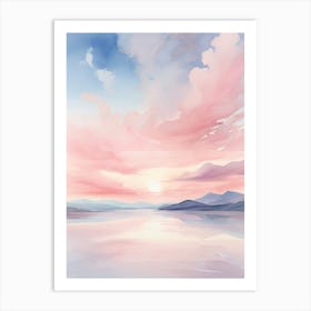 Watercolor Sunset Background 1 Art Print