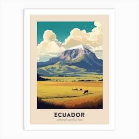 Cotopaxi National Park Ecuador 2 Vintage Hiking Travel Poster Art Print