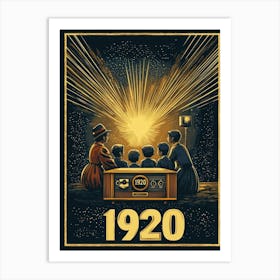 Aihrgdesign A Vintage Poster Celebrating The Rise Of Radio Br 92a6b730 4fc8 44fb A470 3a908bdd219f 2 Art Print