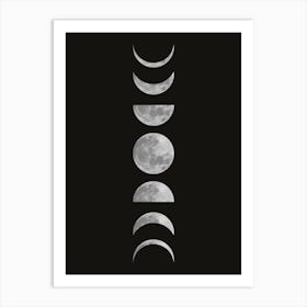 Moon phases 2 Art Print