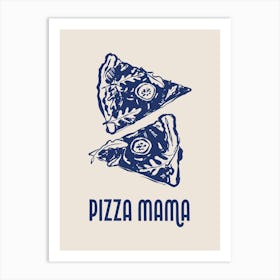 Italian Pizza Mama Poster, Italy Wall Art, Home Decor, Italian Flag Vino Pasta, Kitchen Decor Art Print