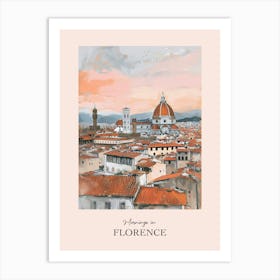 Mornings In Florence Rooftops Morning Skyline 2 Art Print