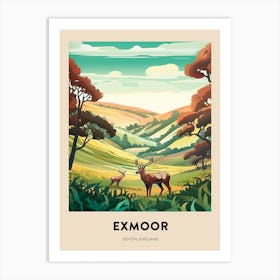 Devon Vintage Travel Poster Exmoor 3 Art Print