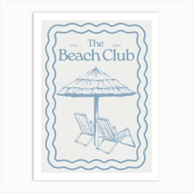 The Beach Club | Coastal Tropical Beachy Art Print