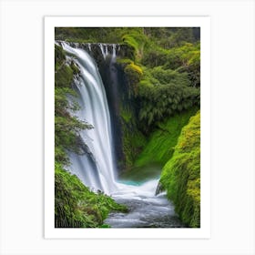 Kaihūrāngu Falls, New Zealand Nat Viga Style Art Print