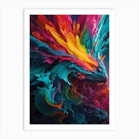 Colorful Eagle Art Print