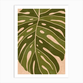 Monstera Leaf Canvas Print Art Print