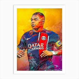 Kylian Mbappe 2 Art Print