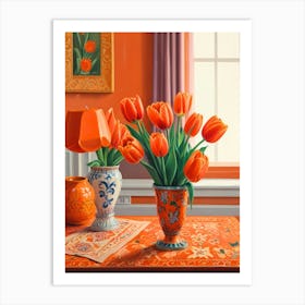 Orange Tulips Art Print