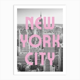 New York City Black Pink Photography print Art Print