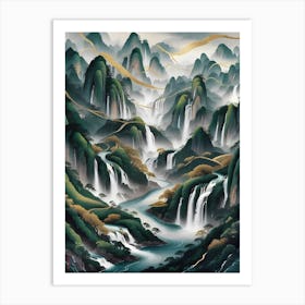 Chinese Landscape Painting 2 Art Print