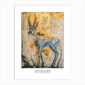 Antelope Precisionist Illustration 2 Poster Art Print