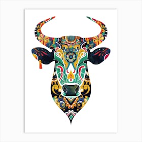 Bull Head 3 Art Print