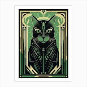 Strenght Cat Tarot Card 3 Art Print