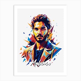 Maluma 02 Portrait Music Icon Style WPAP Pop Art Art Print