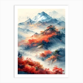 Asian Landscape Painting Art Print