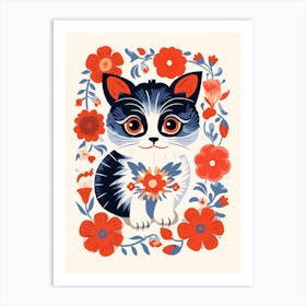 Baby Animal Illustration  Kitten 3 Art Print