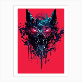 Wolf Head 2 Art Print