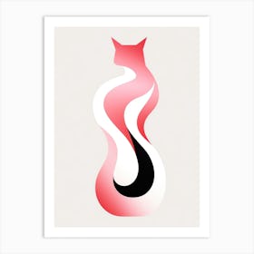 Cat Logo Art Print