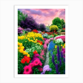 Colorful Flower Garden Art Print