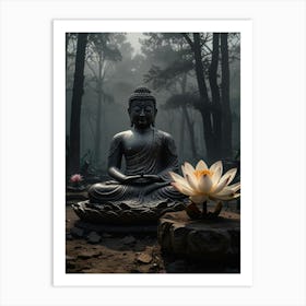 Buddha In The Forest Art Print