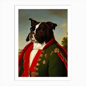 Bulldog Renaissance 2 Portrait Oil Painting Art Print