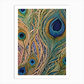 Peacock Feather Pattern Art Print