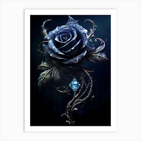 Dark Rose Art Print