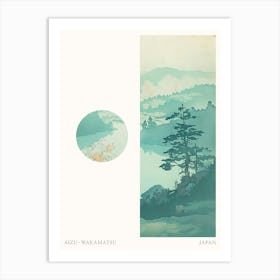 Aizu Wakamatsu Japan 2 Cut Out Travel Poster Art Print