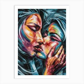 Kissing Art Print