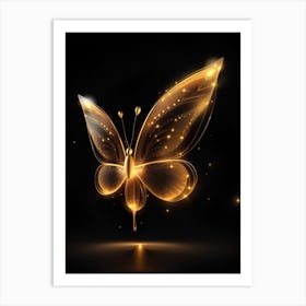 Golden Butterfly 3 Art Print