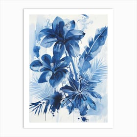 Blue Hibiscus Art Print