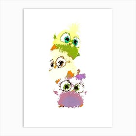 Cute Owls Art Print