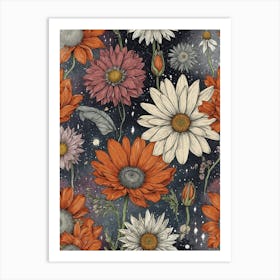 Daisies In The Sky Art Print