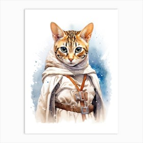 Bengal Cat As A Jedi 2 Art Print