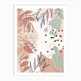 Abstract Floral Pattern 8 Art Print