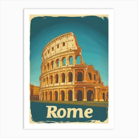 Aihrgdesign A Vintage Travel Poster Of Rome 1 Art Print