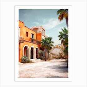 Mediterranean Villa Mexican life Art Print