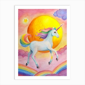 Unicorn In The Sky Art Print