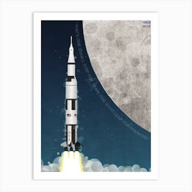 Apollo Rocket Moon Lander Art Print