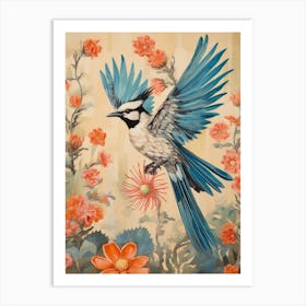 Blue Jay 2 Detailed Bird Painting Art Print