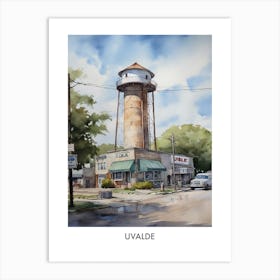 Uvalde Watercolor 2travel Poster Art Print