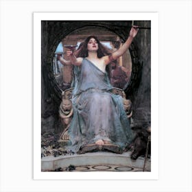 Circe Offering the Cup to Ulysses by John William Waterhouse - Remastered Fine Art HD Print for Mythological Pagan Witch Feature Gallery Wall Powerful Art Print