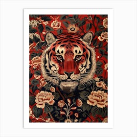 Chinese Lunar Year Of The Tiger 1 Full William Morris Style Art Print