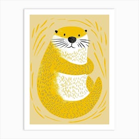 Yellow Sea Otter 4 Art Print