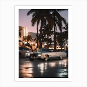 Cadillac at Sunset Art Print