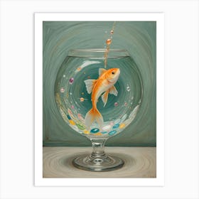 Goldfish In A Bowl Art Print